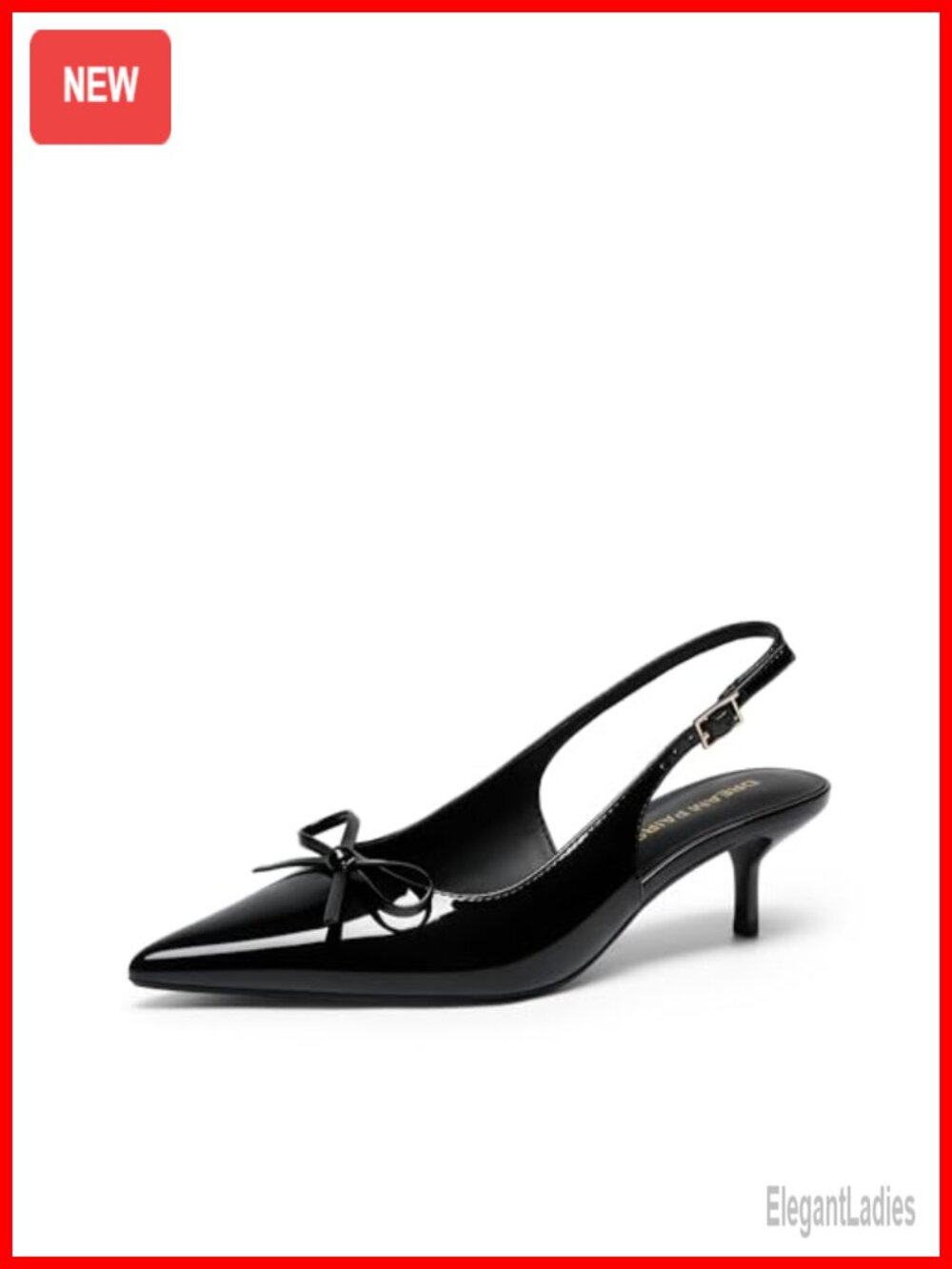 Slingback Kitten Heels, Pointed Toe Bow Dress Shoes, Comfortable Wedding Pumps